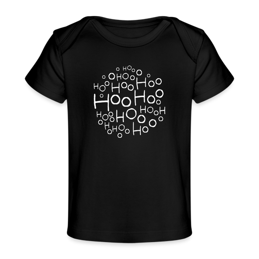 Organic Short Sleeve Baby T-Shirt - Hoo Cloud (dark) - black