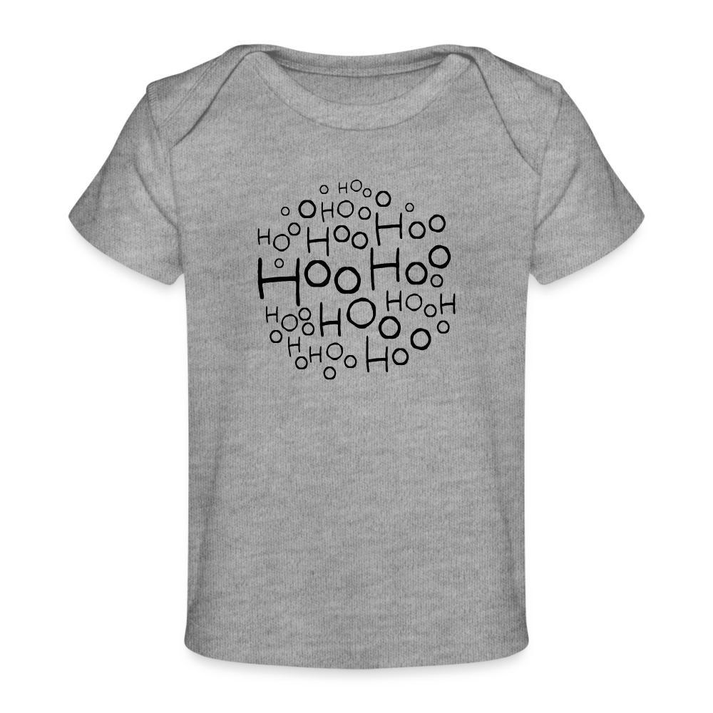 Organic Short Sleeve Baby T-Shirt - Hoo Cloud (light) - heather grey