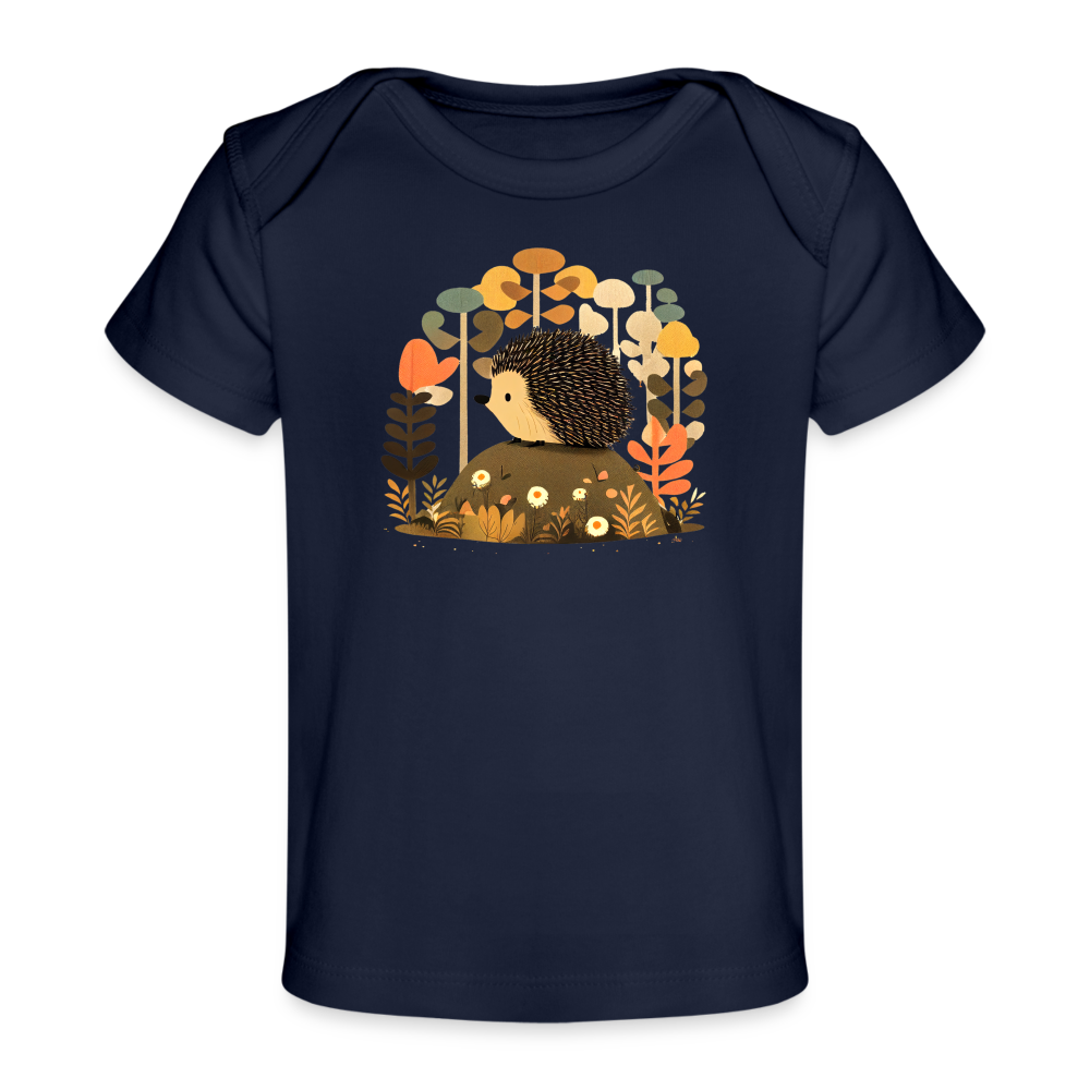 Organic Baby T-Shirt - Porcupine - dark navy