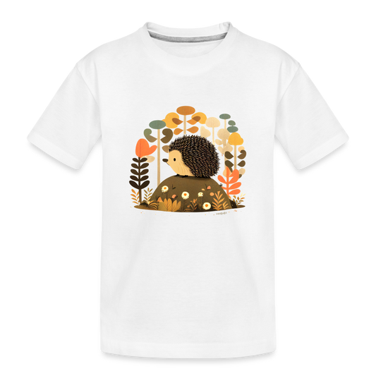 Organic Toddler T-Shirt - Porcupine - white