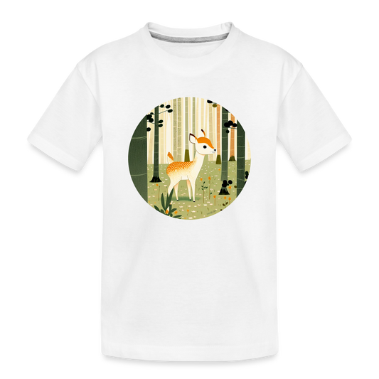 Organic Toddler T-Shirt - Deer - white