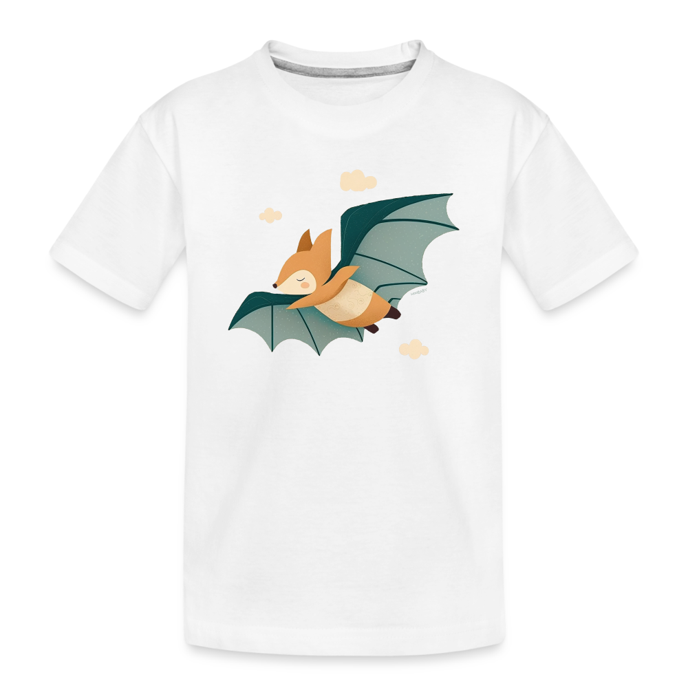 Organic Toddler T-Shirt - Flying Fox - white